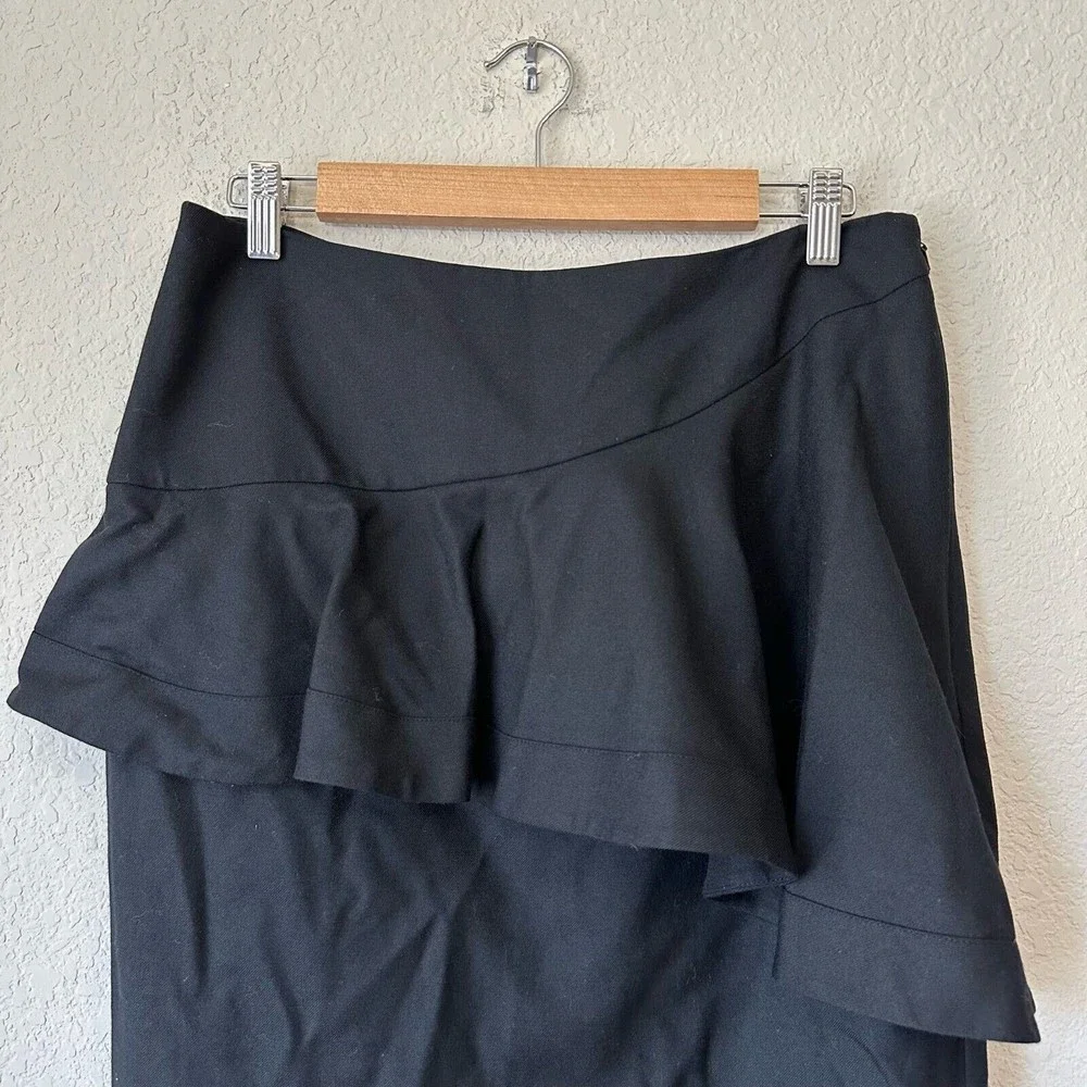 TED BAKER LONDON Lined Ruffled Tiered Mini Skirt in Black - Picture 2 of 9